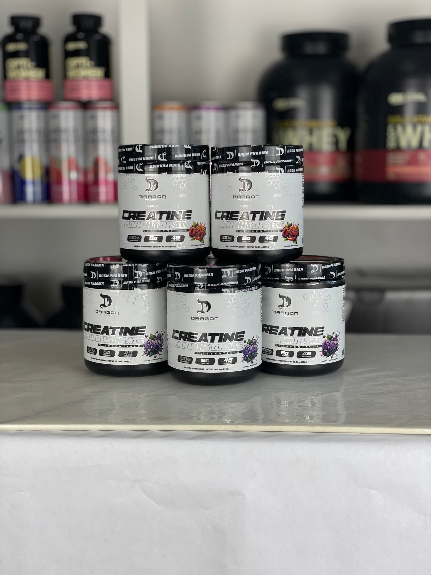 DRAGON CREATINE MONOHYDRATE 306 GR “SABORES NUEVO”