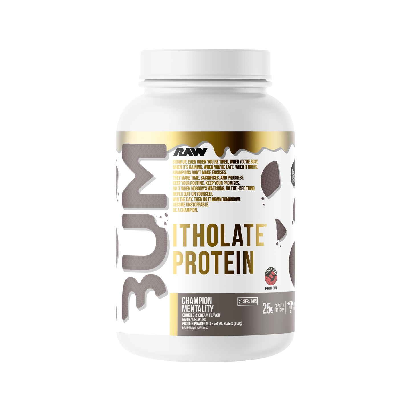 RAW CBUM ITHOLATE 2 LB “CHAMPION MENTALITY” NUEVO